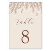 Moderne Terracotta Ivoor Minimal Leaves Wedding Kaart (Achterkant)