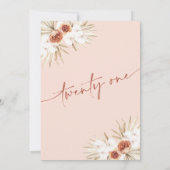 Moderne terracotta kalligrafie 21e verjaardag Invi Kaart (Achterkant)