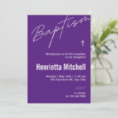 Moderne terracotta kalligrafie doop kaart (Staand voorkant)