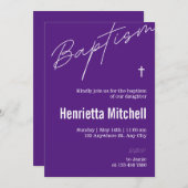 Moderne terracotta kalligrafie doop kaart (Voorkant / Achterkant)