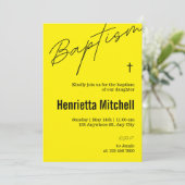 Moderne terracotta kalligrafie doop kaart (Staand voorkant)