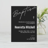 Moderne terracotta kalligrafie doop kaart (Staand voorkant)