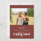 Moderne terracotta Maid of Edelachtbare dank je ka Kaart (Voorkant)