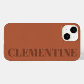 Moderne terracotta minimale persoonlijke eenvoudig Case-Mate iPhone case (Achterkant (horizontaal))