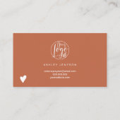 Moderne terracotta minimalistische logo dank u visitekaartje (Achterkant)