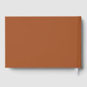 Moderne Terracotta Minimalistische Wedding Gold Gastenboek (Achterkant)