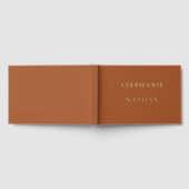 Moderne Terracotta Minimalistische Wedding Gold Gastenboek (Volledig)
