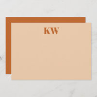 Moderne Terracotta Monogram Initialen Gepersonalis