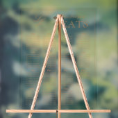 Moderne Terracotta Monogram Script Trouwstoel Acryl Bord (Neutraal)