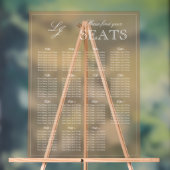 Moderne Terracotta Monogram Script Trouwstoel Acryl Bord (Neutraal)