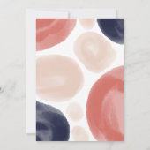 Moderne Terracotta Navy Beige Waterverf bruiloft Kaart (Achterkant)