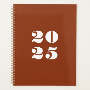 Moderne terracotta op maat jaar stijlvolle typogra planner