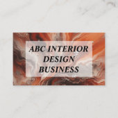 Moderne terracotta oranje zilveren marmeren typogr visitekaartje (Voorkant)