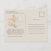 Moderne terracotta pampas aankondigingskaart (Achterkant)