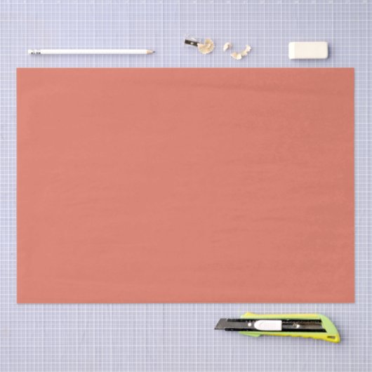 Moderne Terracotta Plain Solid kleur Tissuepapier (Craft)