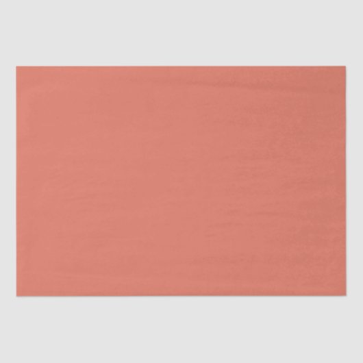 Moderne Terracotta Plain Solid kleur Tissuepapier (Voorkant)
