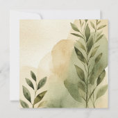 Moderne Terracotta & Salie Kleurige Uitnodiging vo (Achterkant)