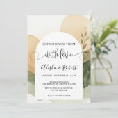 Moderne Terracotta & Salie Koppel Bruiloft Uitnodi Kaart (Staand voorkant)