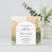 Moderne Terracotta & Salie Koppels Douche Uitnodig Kaart (Staand voorkant)