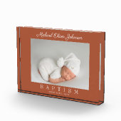 Moderne Terracotta Script Foto Doop Foto Blok (Rechts)