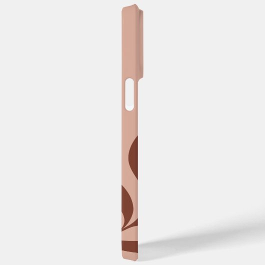 Moderne terracotta shades verticale naam botanisch Case-Mate iPhone case (Achterkant / Rechts)