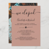 Moderne terracotta simpel dat we trouwfoto hebben  aankondiging (Voorkant / Achterkant)