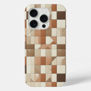 Moderne Terracotta & Taupe Geometrische Hoes voor 