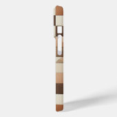 Moderne Terracotta & Taupe Geometrische Hoes voor  (Achterkant / Links)