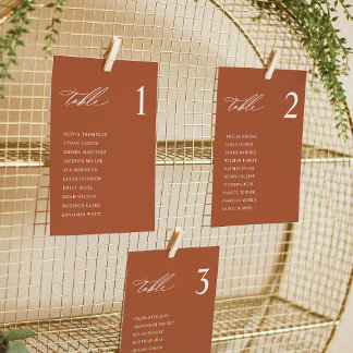 Moderne Terracotta Trouwstoel Grafiek Kaarten