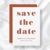 Moderne Terracotta Typografie Trouw Save The Date