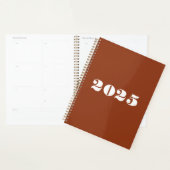 Moderne terracotta vet typografie op maat jaar planner (Display)