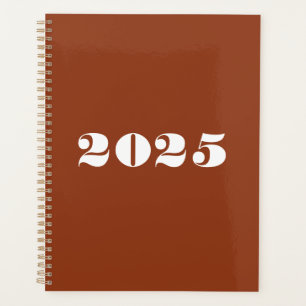 Moderne terracotta vet typografie op maat jaar planner
