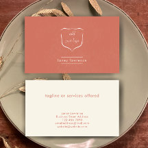 Moderne Terracotta Voeg Logo Toe Schoonheid Profes