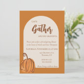 Moderne Terracotta Waterverf Pompoen Vriendendag Kaart (Staand voorkant)