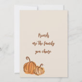 Moderne Terracotta Waterverf Pompoen Vriendendag Kaart (Achterkant)