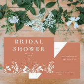 Moderne Terracotta Witte Bruidsbegeleiding met Wil Kaart