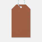 Moderne Terracotta Witte Kruis Doop Cadeau Labels Cadeaulabel (Achterkant)