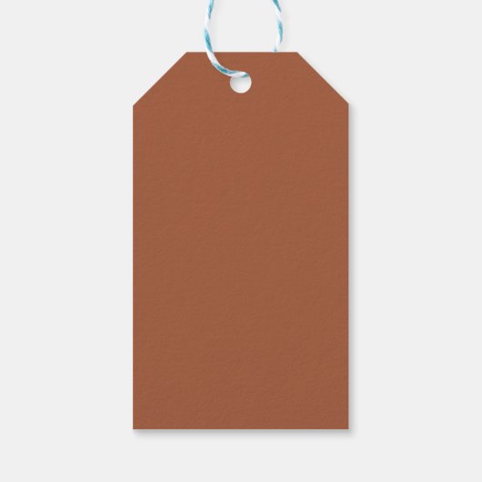 Moderne Terracotta Witte Kruis Dopen Gift Labels Cadeaulabel (Achterkant)