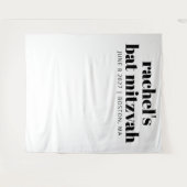 Moderne terracotta witte vleermuis mitzvah foto ac wandkleed (Voorkant (horizontaal))