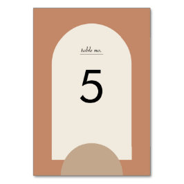 Moderne terracotta zand boho boog geometrische bru kaart