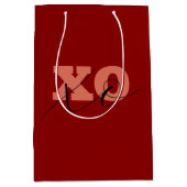 Moderne Terracotta Zwart XOXO Valentijn Gift Label Medium Cadeauzakje (Voorkant)