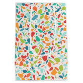 Moderne Terrazzo Architectonisch Ontwerper Kleurri Medium Cadeauzakje (Achterkant)