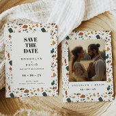 Moderne Terrazzo foto Bewaar de datum Kaart