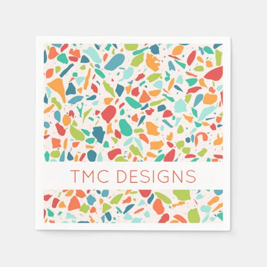 Moderne Terrazzo Kleurrijke Architecturale NAAM Servet (Voorkant)