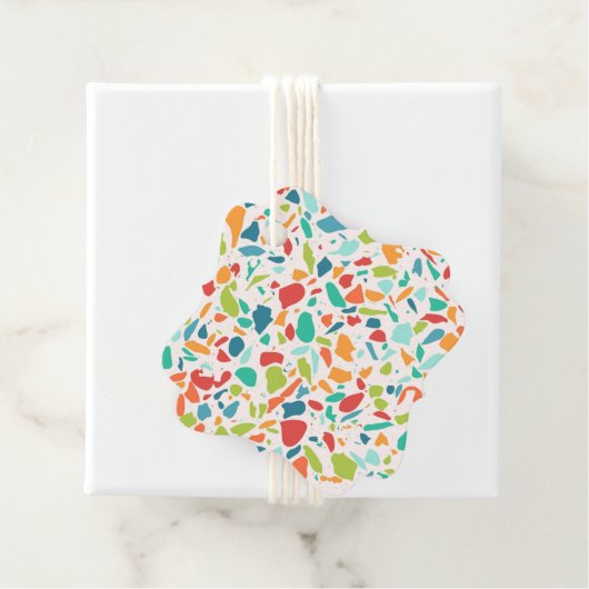 Moderne Terrazzo Kleurrijke Architectuurontwerper Bedankjes Labels (In situ)