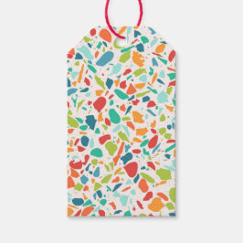 Moderne Terrazzo Kleurrijke Architectuurontwerper Cadeaulabel