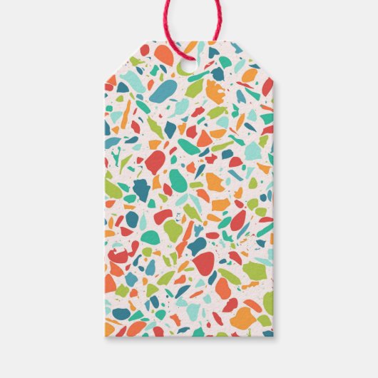 Moderne Terrazzo Kleurrijke Architectuurontwerper Cadeaulabel (Voorkant)