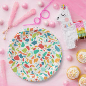 Moderne Terrazzo Kleurrijke Architectuurontwerper Papieren Bordje (Feest)