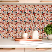 Moderne Terrazzo-ontwerpen met aardetinten Tegeltje