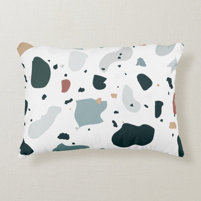 Moderne Terrazzo Patroon – Abstracte Midden Eeuw Z Accent Kussen (Voorkant)